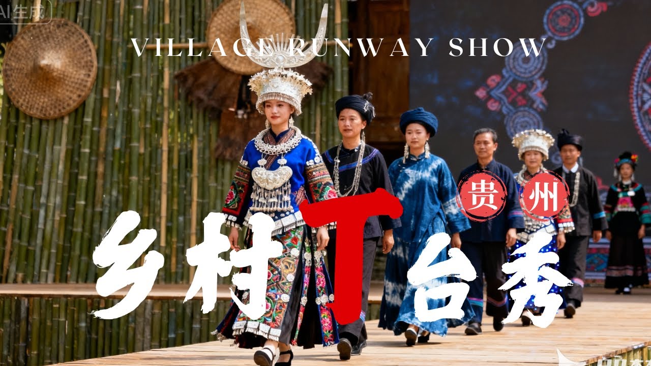 Countryside Catwalk Show丨カントリーサイドキャットウォークショー丨之各地民族聚贵州村T：最美苗族、彝族、侗族服饰大秀，全场沸腾！