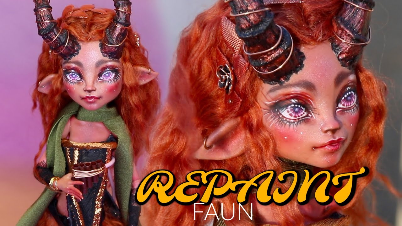ПЕРЕКРАШИВАЙ! Фавн / Сатир OOAK Monster High Its Dawdancer Custom Doll Tutorial •JackyOhhh