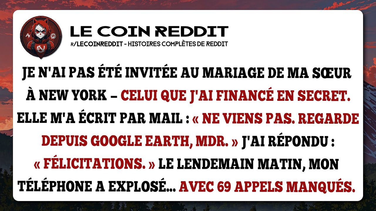 Ma sœur m'interdit son mariage que j'ai payé. Le lendemain : 69 appels manqués.