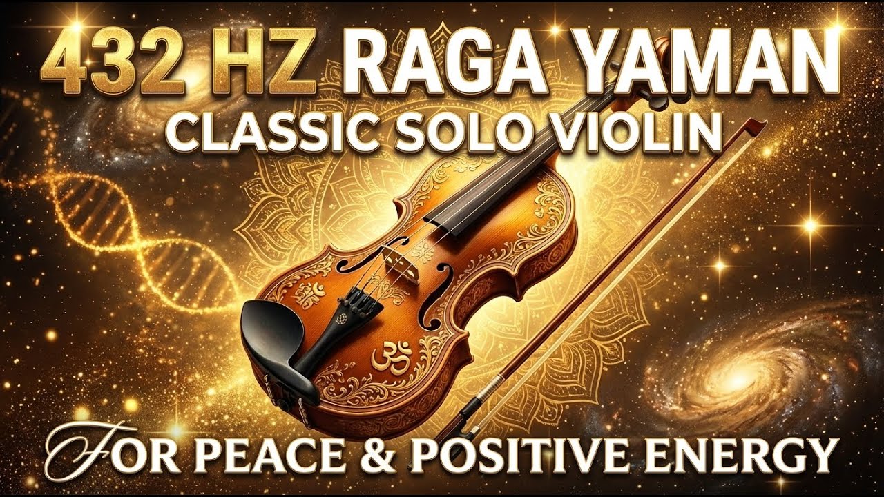 432Hz | Deeply Relaxing Raga Yaman Violin Solo | Indian Classical | Raga for Peace & Positive Energy