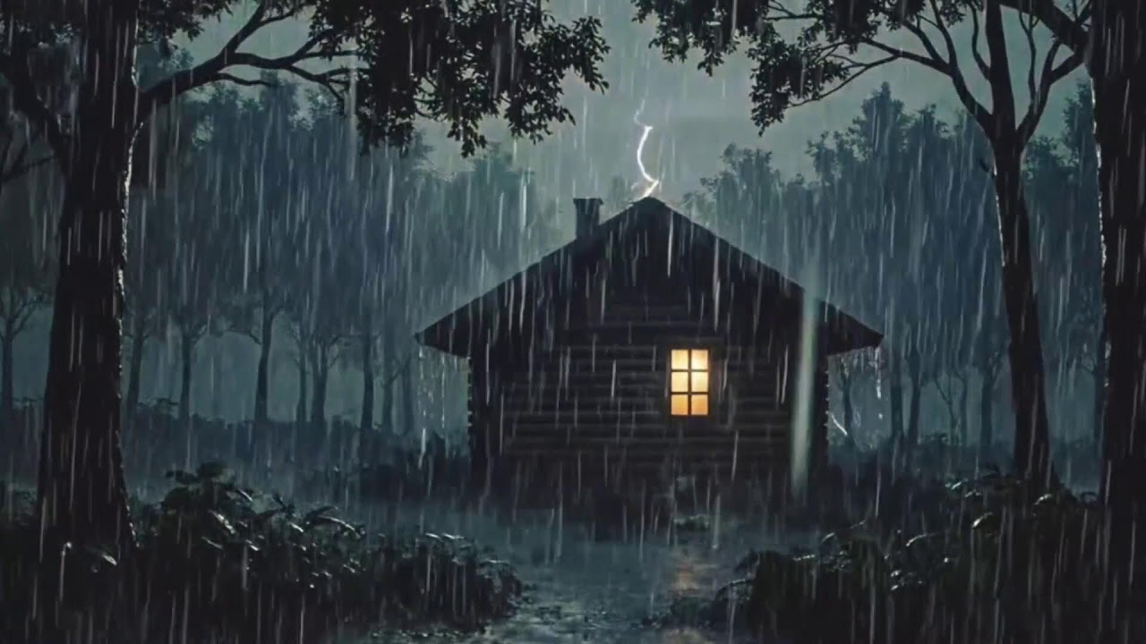Dark Night Rain & Thunder Ambience | 24/7 Live Sleep Sounds | HEAVY RAIN | RAIN SOUND FOR SLEEP
