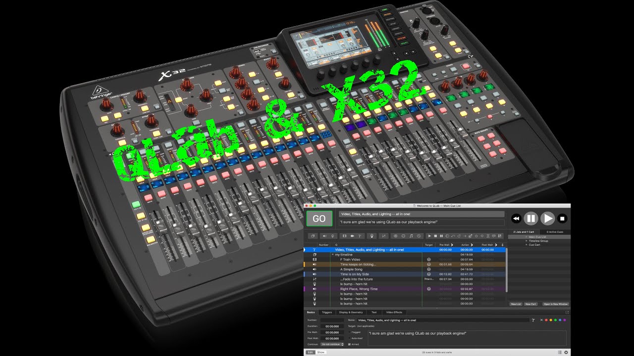 1. QLab & Behringer X32