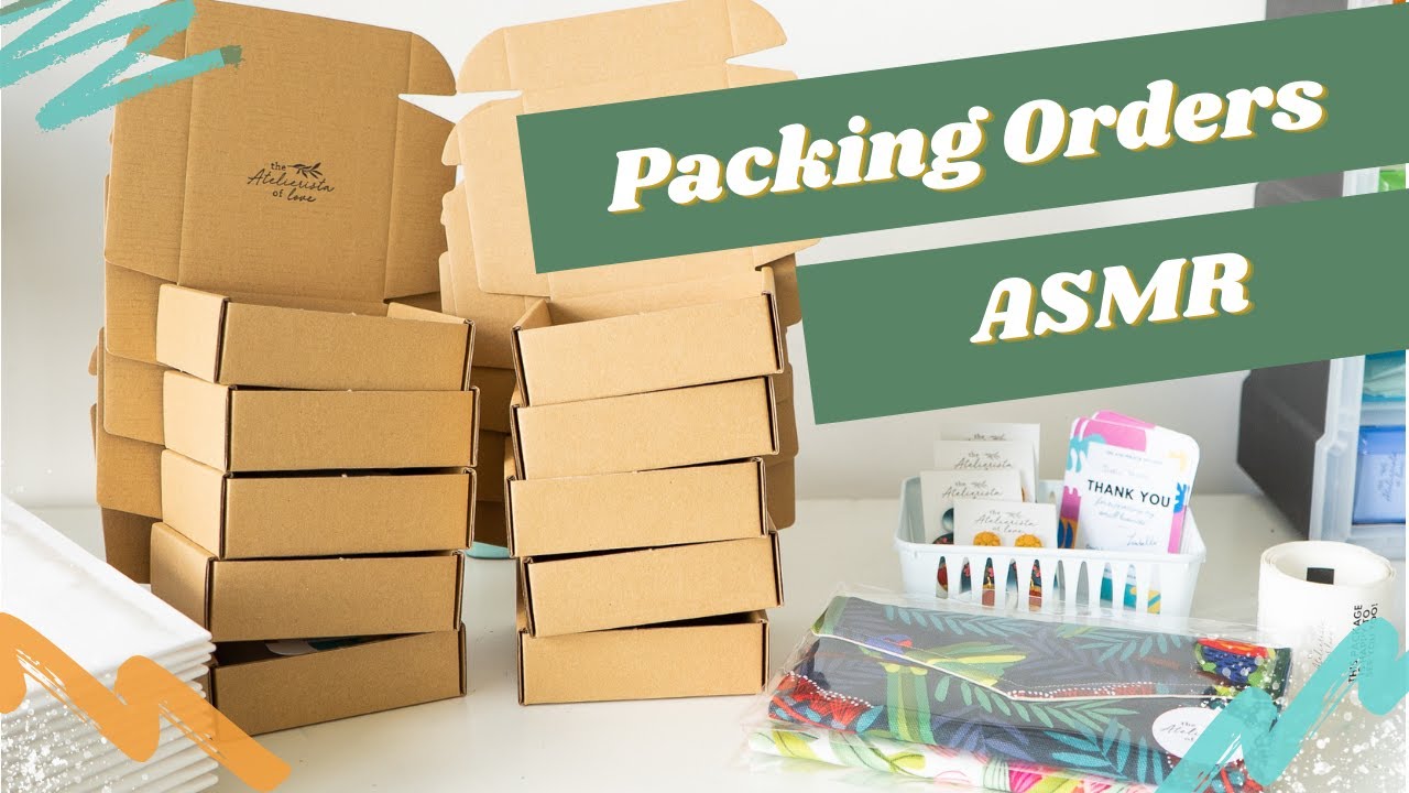 Studio Vlog 001: Packing Orders | ASMR | Small Business, Polymer Clay Earrings