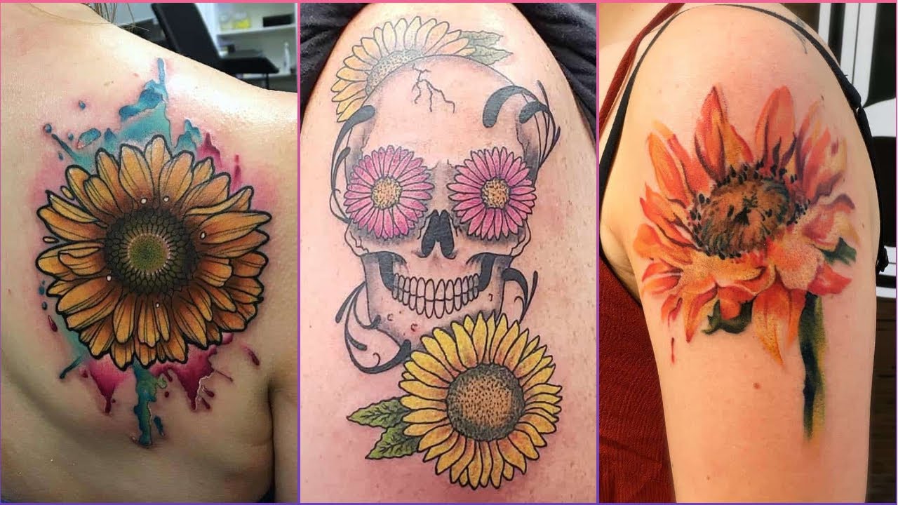 50+ Most Beautiful Sun Flower Tattoos For Girls 2022 | Best Sun Flower Tattoo Design Ideas | Tattoos