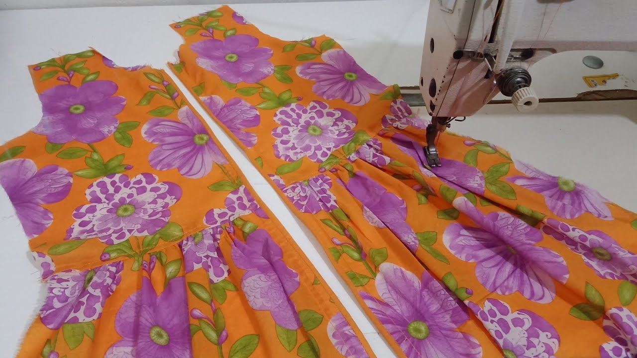 How to make open frock for baby girl cutting and stitching| unique dress design 2024