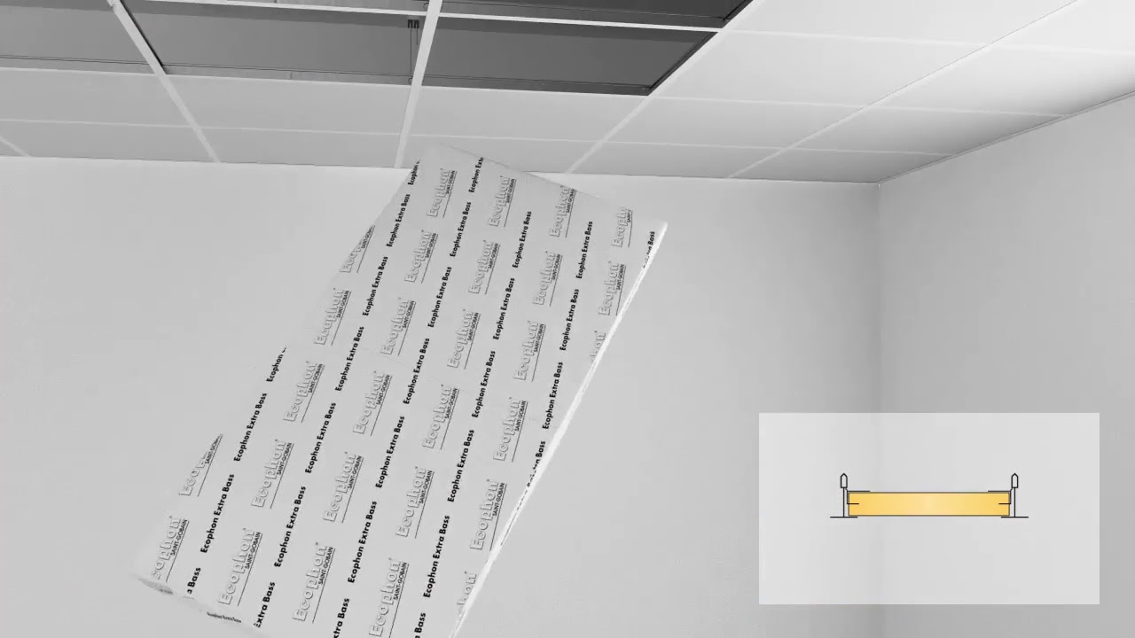 Экофон акустические панели инструкция по монтажу Ecophon Extra Bass installation Видео