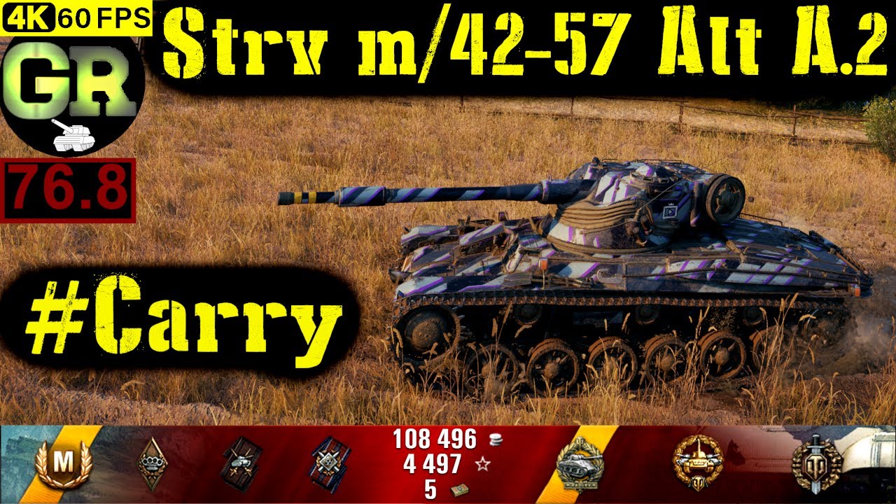77_World of Tanks Strv m/42-57 Alt A.2 WoT Replay - 8 Kills 2.7K DMG(Patch 1.5.0)