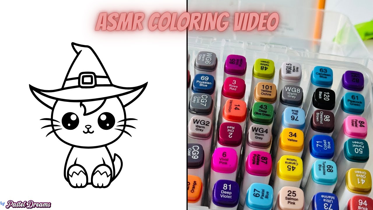 Relaxing and satisfying coloring video | ASMR Coloring my own coloring Video