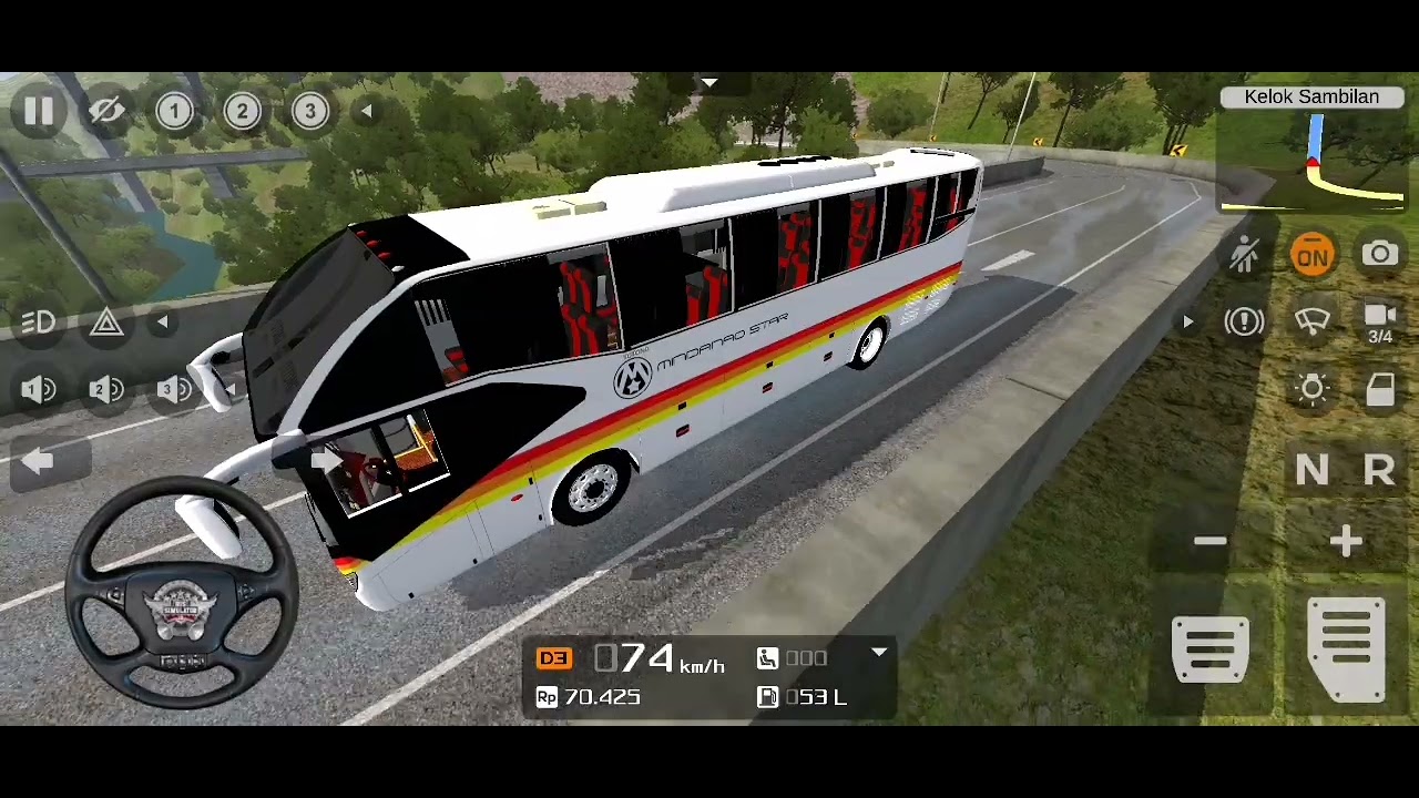 YUTONG ZK6127HYG (mindanao star bus) test drive in bus simulator indonesia #jodelgameryt