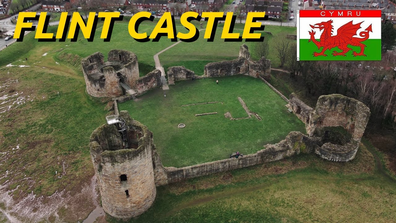 Exploring Flint Castle, Wales | Cinematic Drone & Ground Tour | 4K