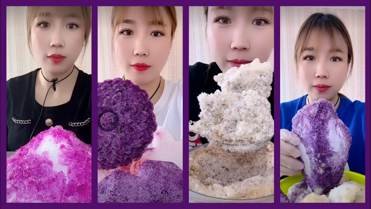ASMR REFROZEN SHAVED ICE EATING WITH JEWELRY PIECES