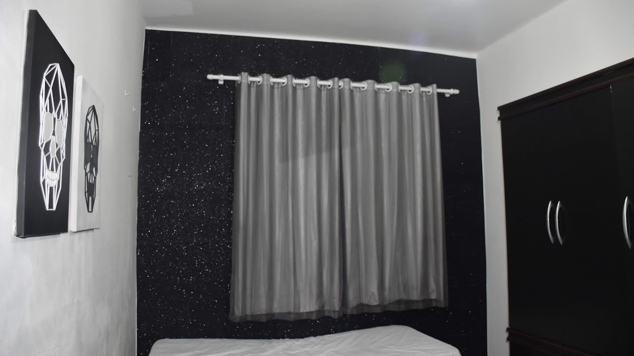 DIY: Como fazer parede preta de glitter (e como não fazer) com papel E.V.A de $5,00!!
