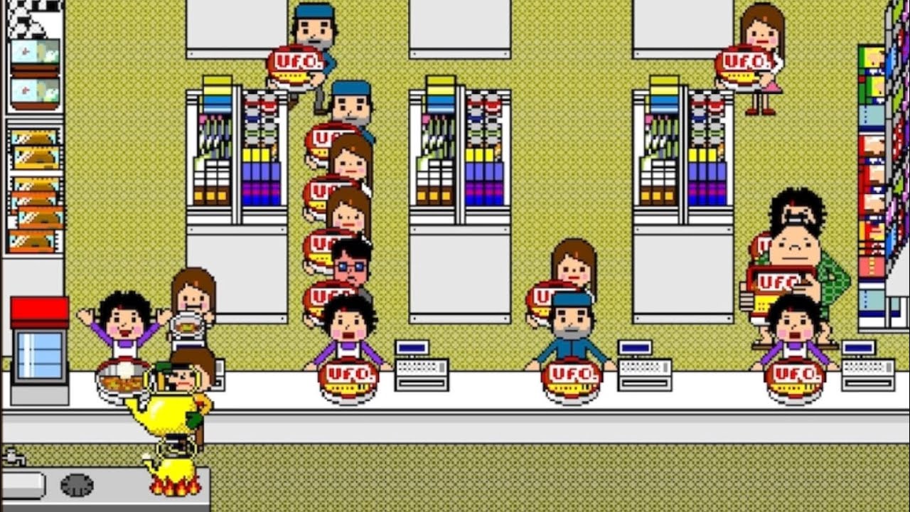 Nissin U.F.O Yakisoba 1 - Can you fill 100 UFO with hot water? UFO 100個お湯入れられるか？