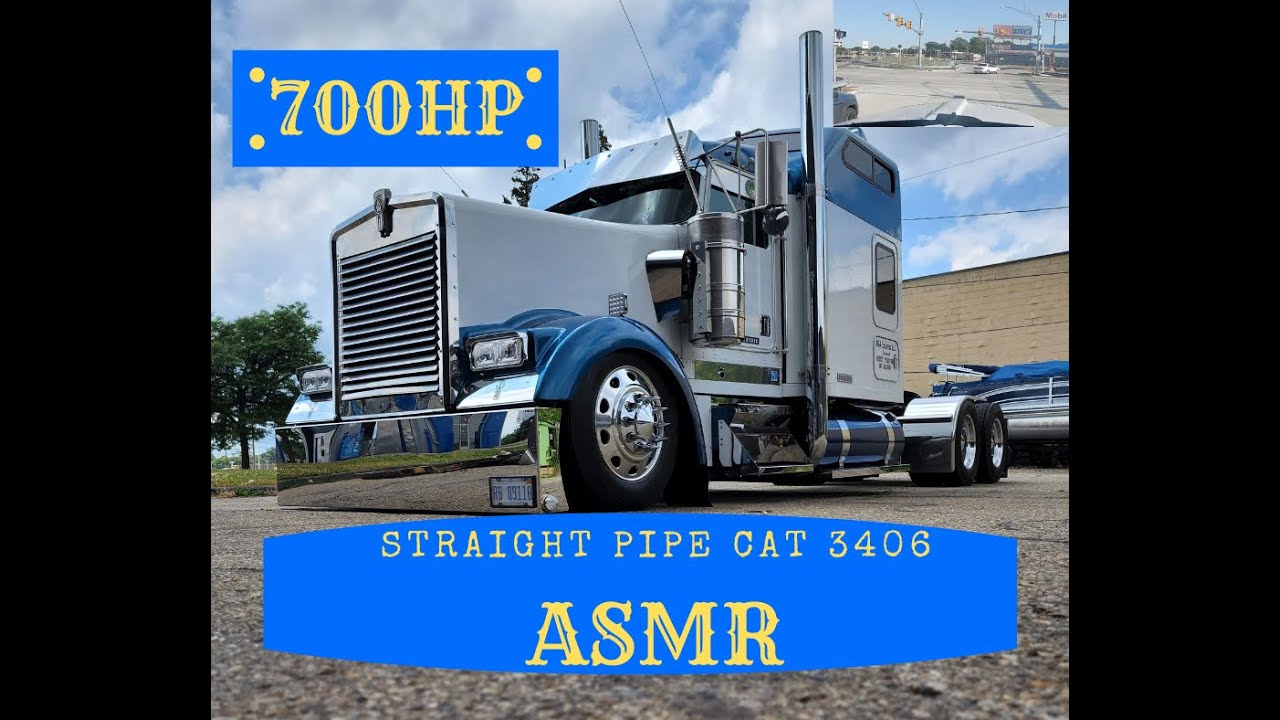 **ASMR** Kenworth W900L | STRAIGHT PIPED CAT 3406E 1LW | 700 HP | EXHAUST MIC | AMERICAN GLORY |