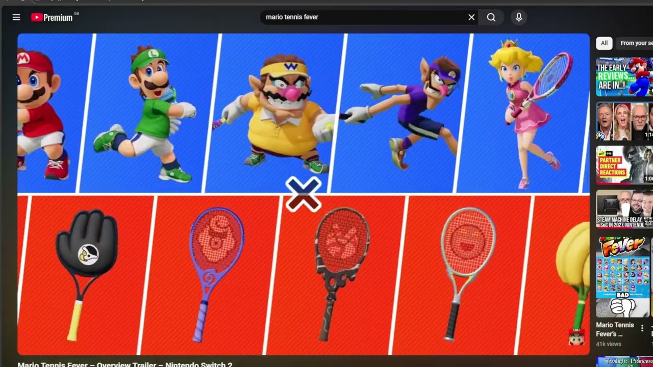 Mario Tennis Fever  .. The latest game release from Nintendo