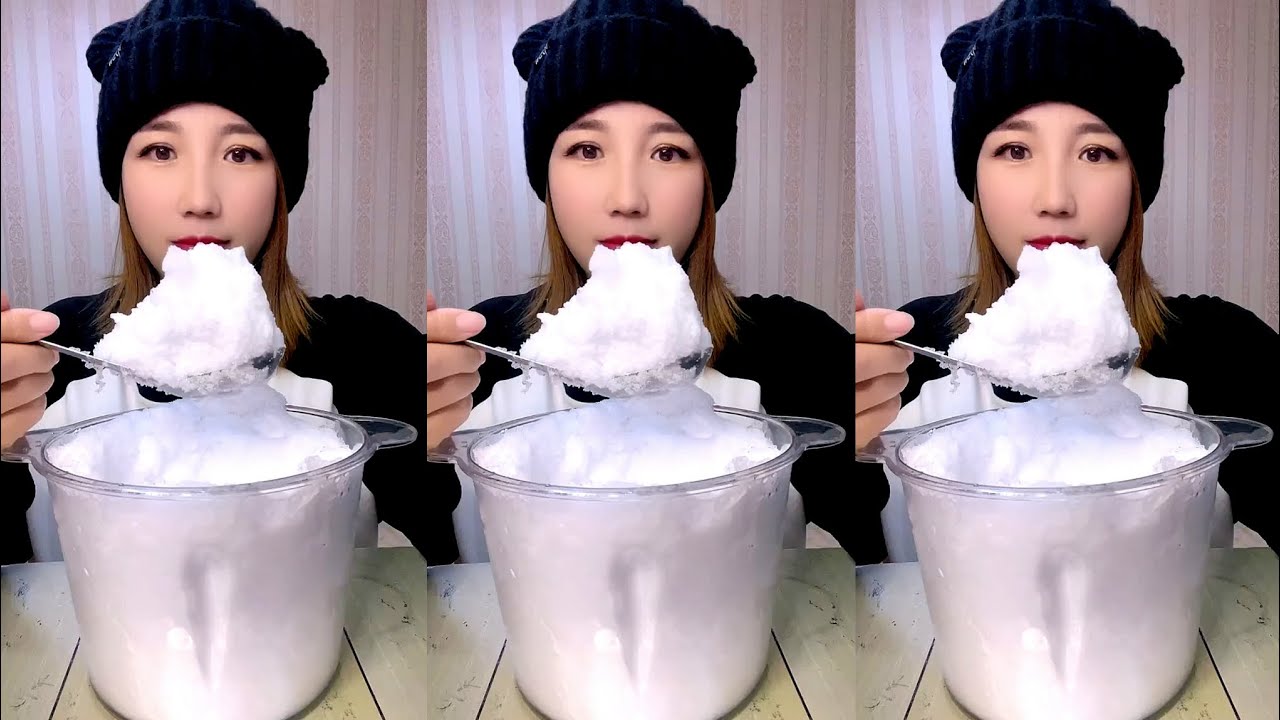 ASMR WHITE ICE EATING / ICE EATING