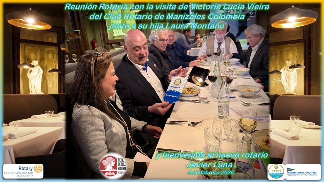 Reunión Rotaria con Victoria Lucia (Club Rotario Manizales Colombia) y bienvenida a Javier Luna