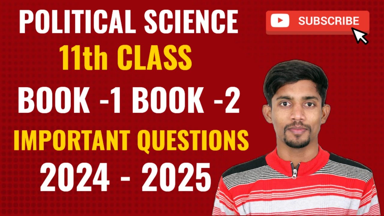Book -1 And Book - 2 || Class 11||Political Science2024-25