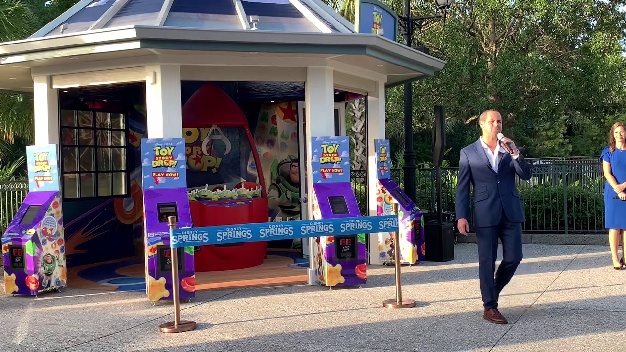 Toy Story Drop &ldquo;drop-up&rdquo; Pavilion Opening at Disney Springs