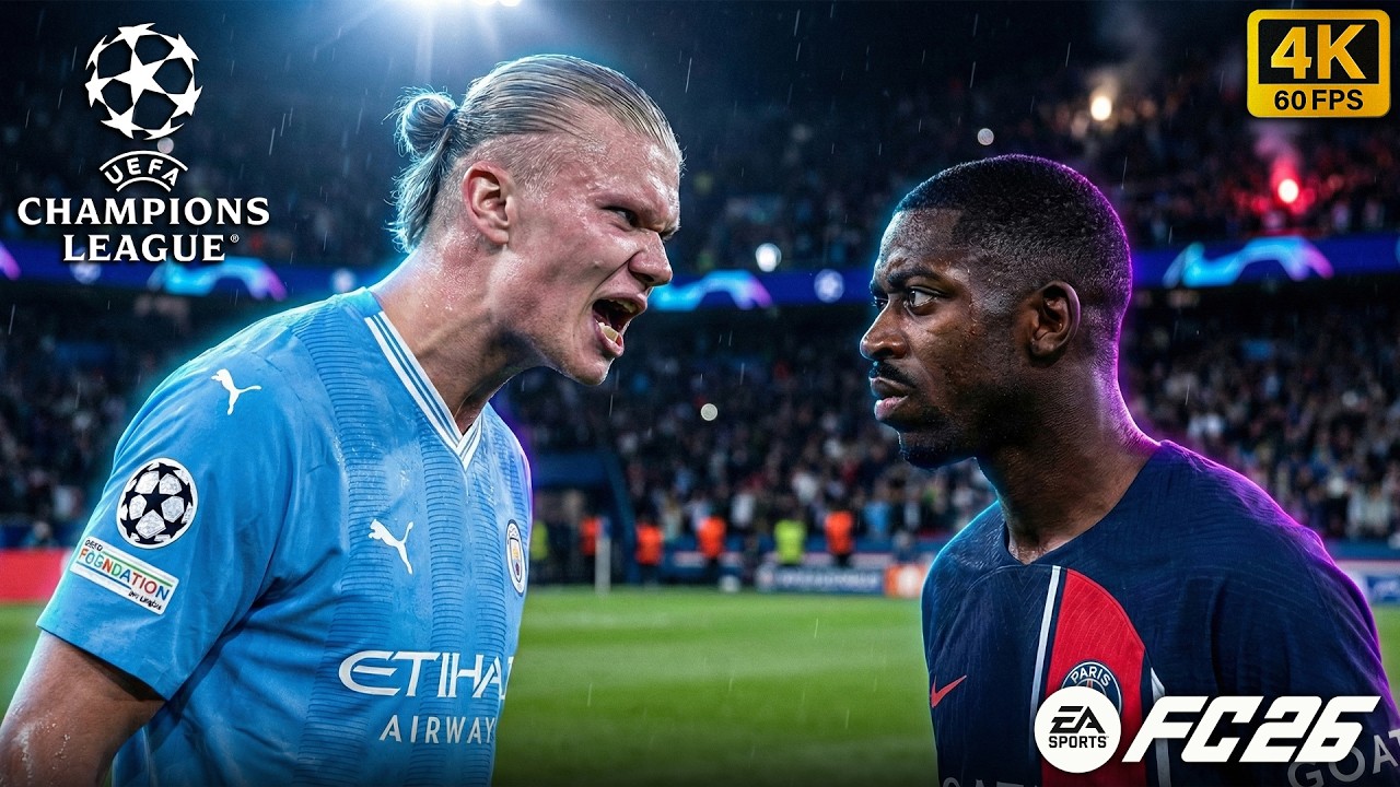 HAALAND vs DEMBÉLÉ! PSG vs Manchester City | Full Match Highlights - FC 26
