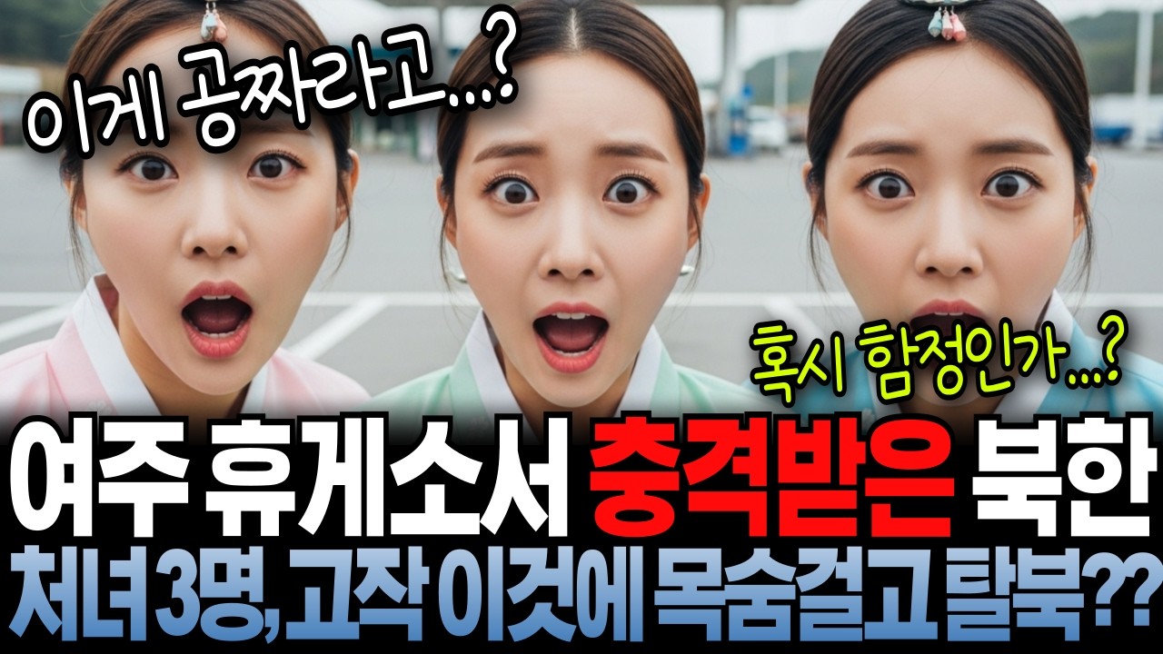 여주휴게소에서 충격받은 21살 북한응원단 3명... 한국사람은 공짜로 줘도 안받는 이것 때문에 목숨을 걸고 결국 탈북 결심?