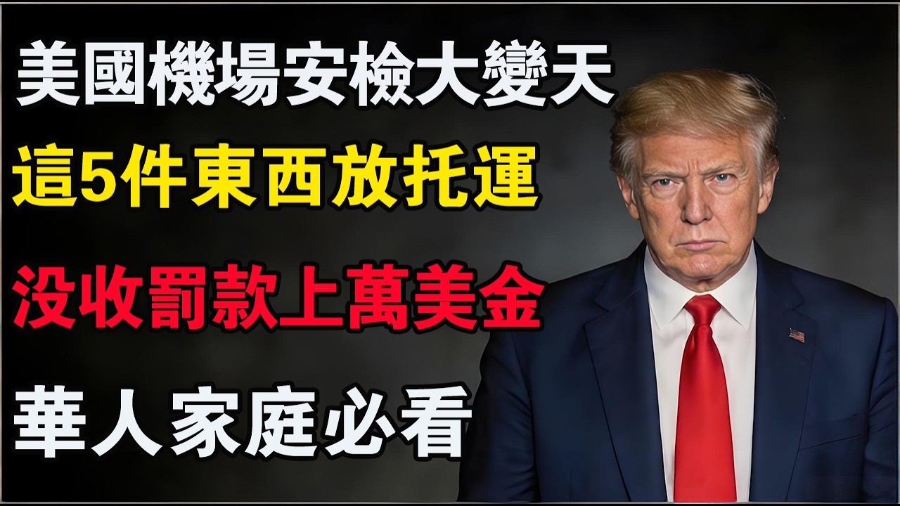 2026 美國機場安檢大變天！這 5 件東西放托運直接剪鎖銷毀，不僅沒收還要罰款上萬美金。#機場安檢 #TSA新規 #回國探親