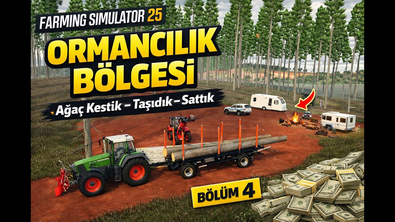 FS25 Ormancılık Macerası Taşıma Rampası & Kamp Alanı | MARİES FARM Bölüm 4