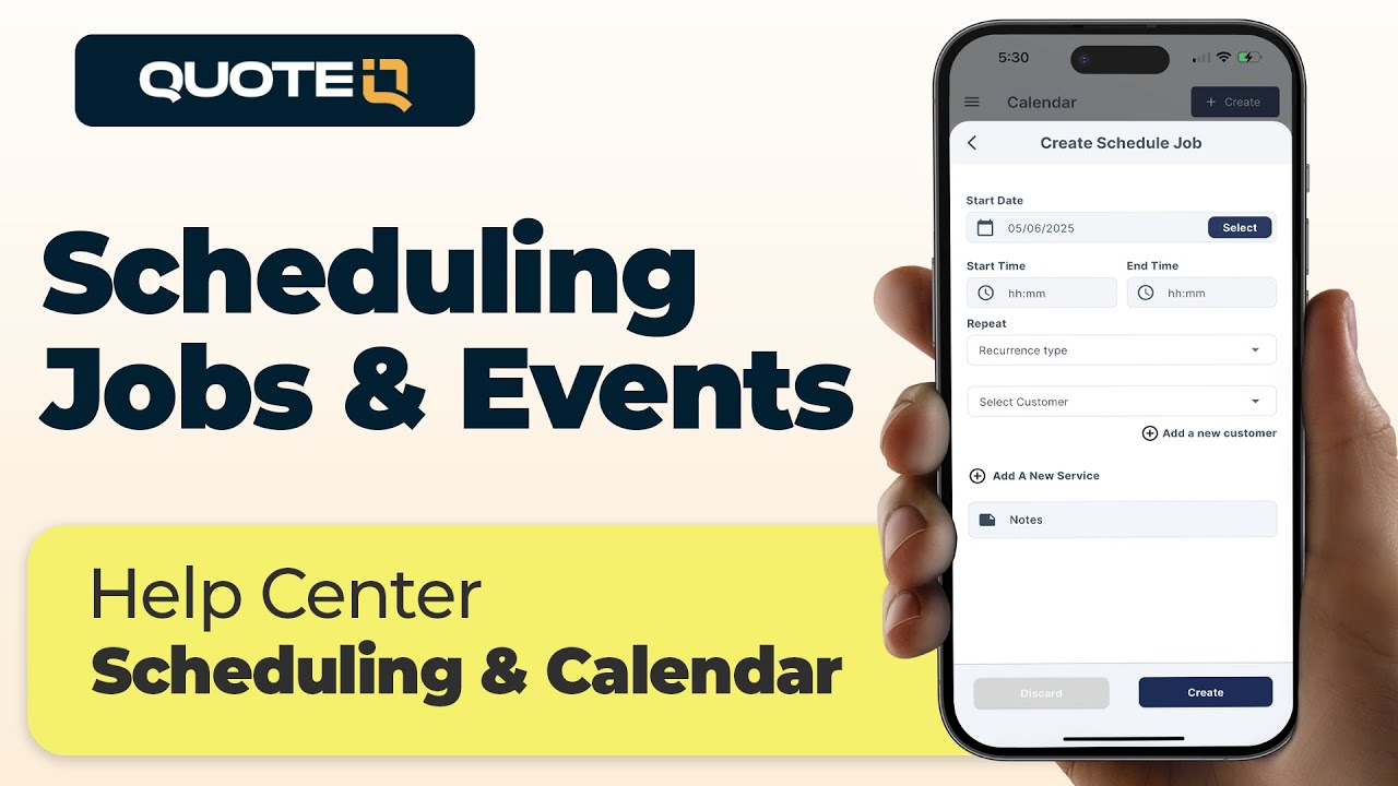 How To Schedule Jobs & Events In QuoteIQ