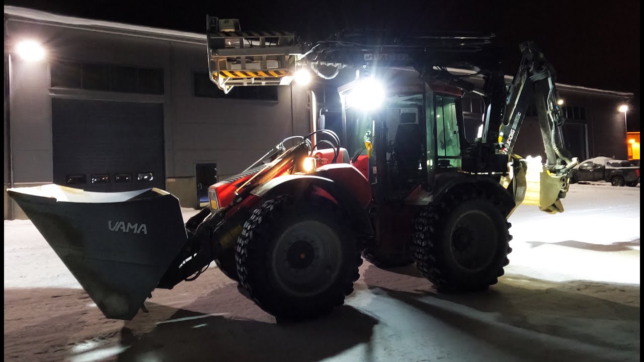 Huddig 1260 C, Vama hiekoituskauha. Hiekoitus ajelua