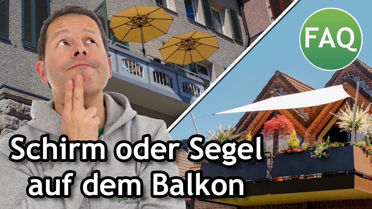 Sonnenschutz auf dem Balkon: Sonnensegel oder Sonnenschirm bei Wind & Wetter? | FAQ ☀️ Pina