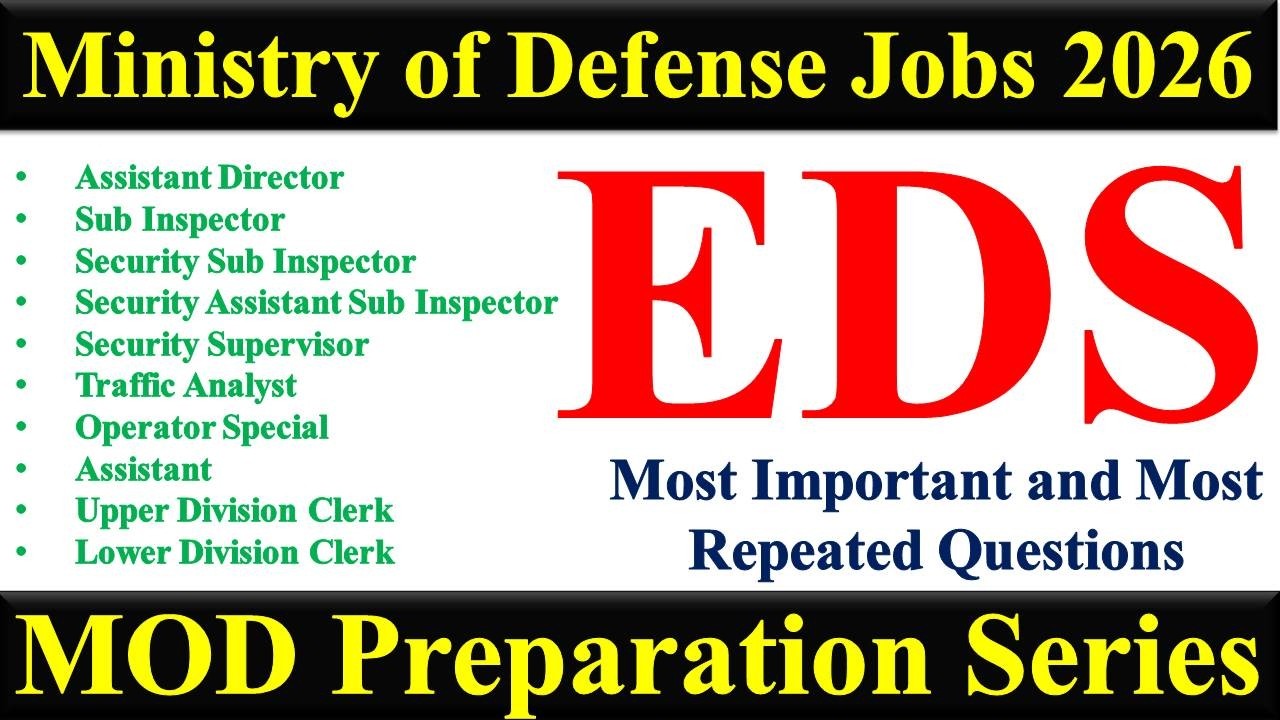 MOD Screening Test Preparation | Every Day Science | MOD Assistant Director, Sub Inspector | EDS |