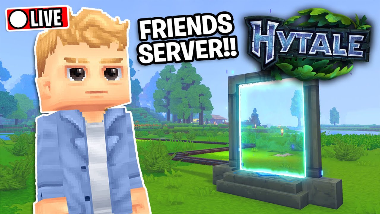 🔴 HYTALE ON FRIENDS SERVER LIVE!! (huge day gaming!)