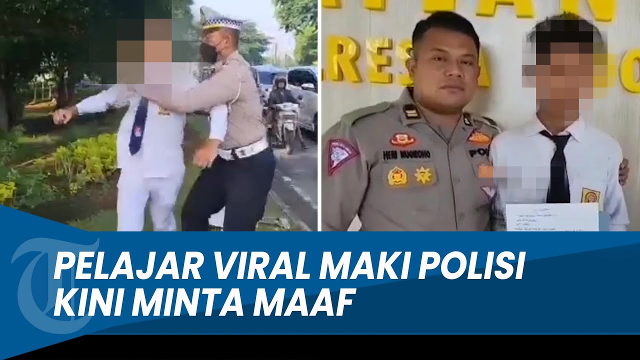 PERMINTAAN MAAF Pelajar SMP di Sidoarjo yang Viral Maki Polisi