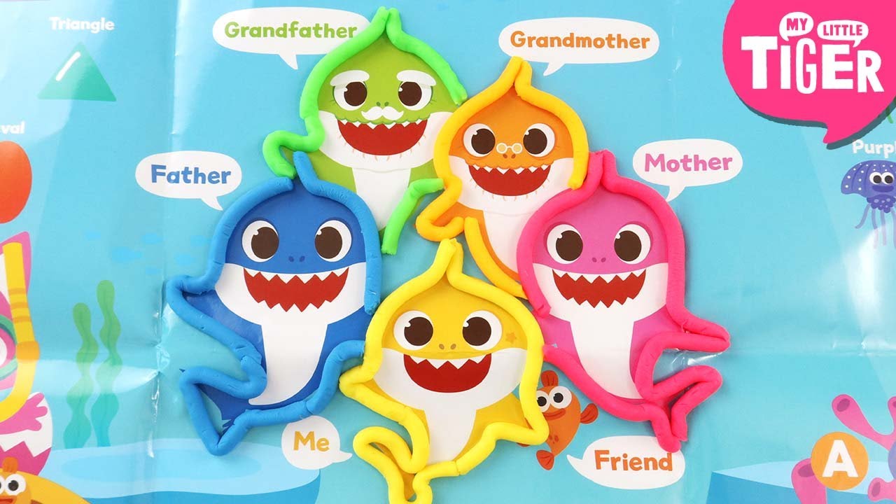 아기 상어의 가족을 소개할게👨‍👩‍👧‍👦I’m gonna show you Baby shark’s family | 핑크퐁 영어놀이 아기상어펜 | 마이리틀타이거