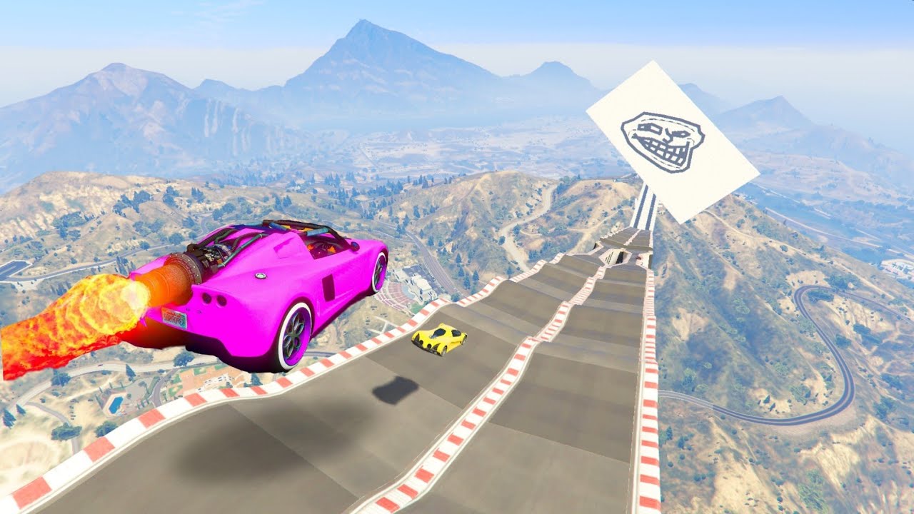 Mega Ramp TROLL 826.543% people Get Trolled in This GTA 5 Race!