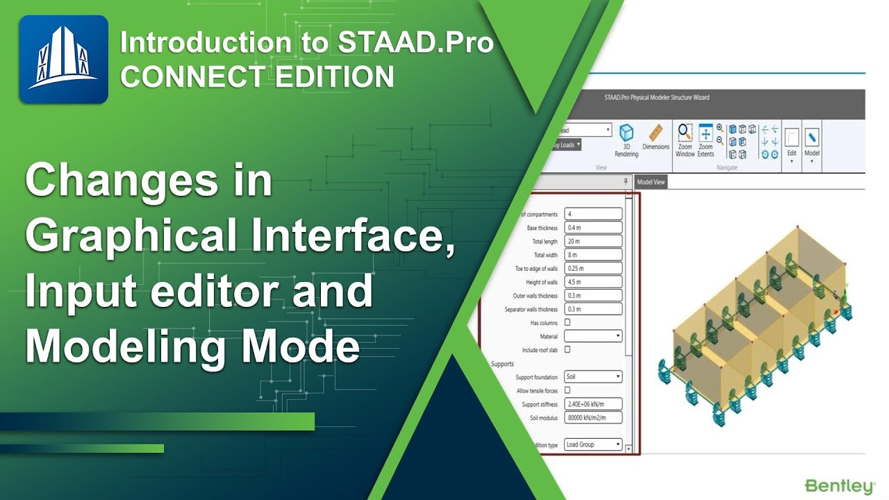 Introduction to STAAD.Pro CONNECT EDITION-Graphical Interface, Input Editor Modeling Mode