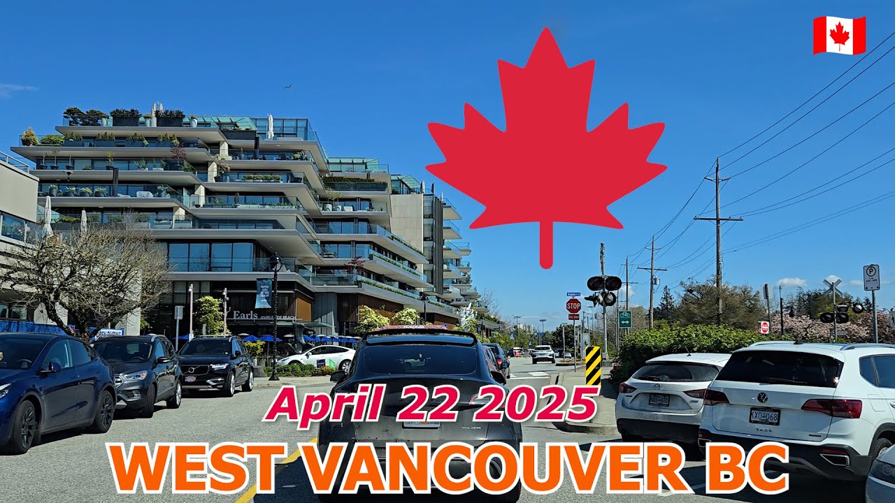 WEST VANCOUVER BC CANADA on April 22 2025 - Driving North Shore