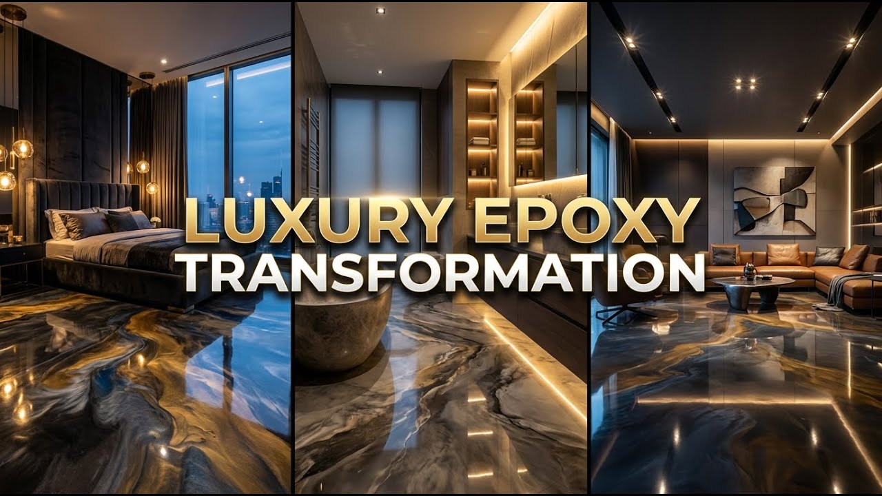 Luxury Interior Epoxy Floor Transformation | Bedrooms, Bathrooms & Living Spaces