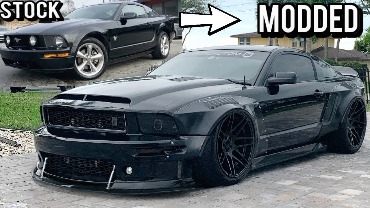 Трансформация ДО и ПОСЛЕ моего Mustang GT 2007 года *из стокового в модернизированный*