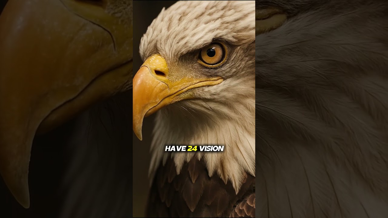 🦅 Eagles see 8x better than humans&mdash;2 miles with perfect detail 🤯 #eagle #vision #wildlife #science
