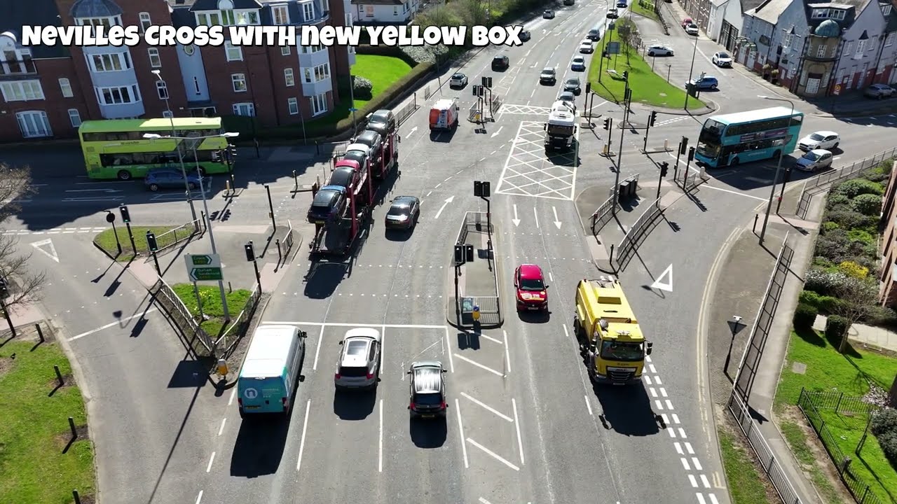 Learn to Drive Round Durham - Nevilles Cross with yellow box P3