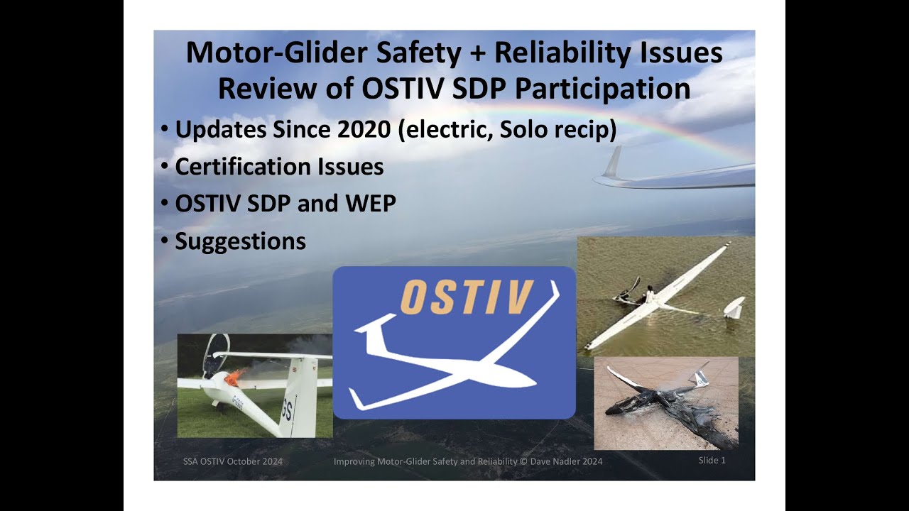 Motor-Glider Reliability and Safety (2024 SSA convention, OSTIV track)