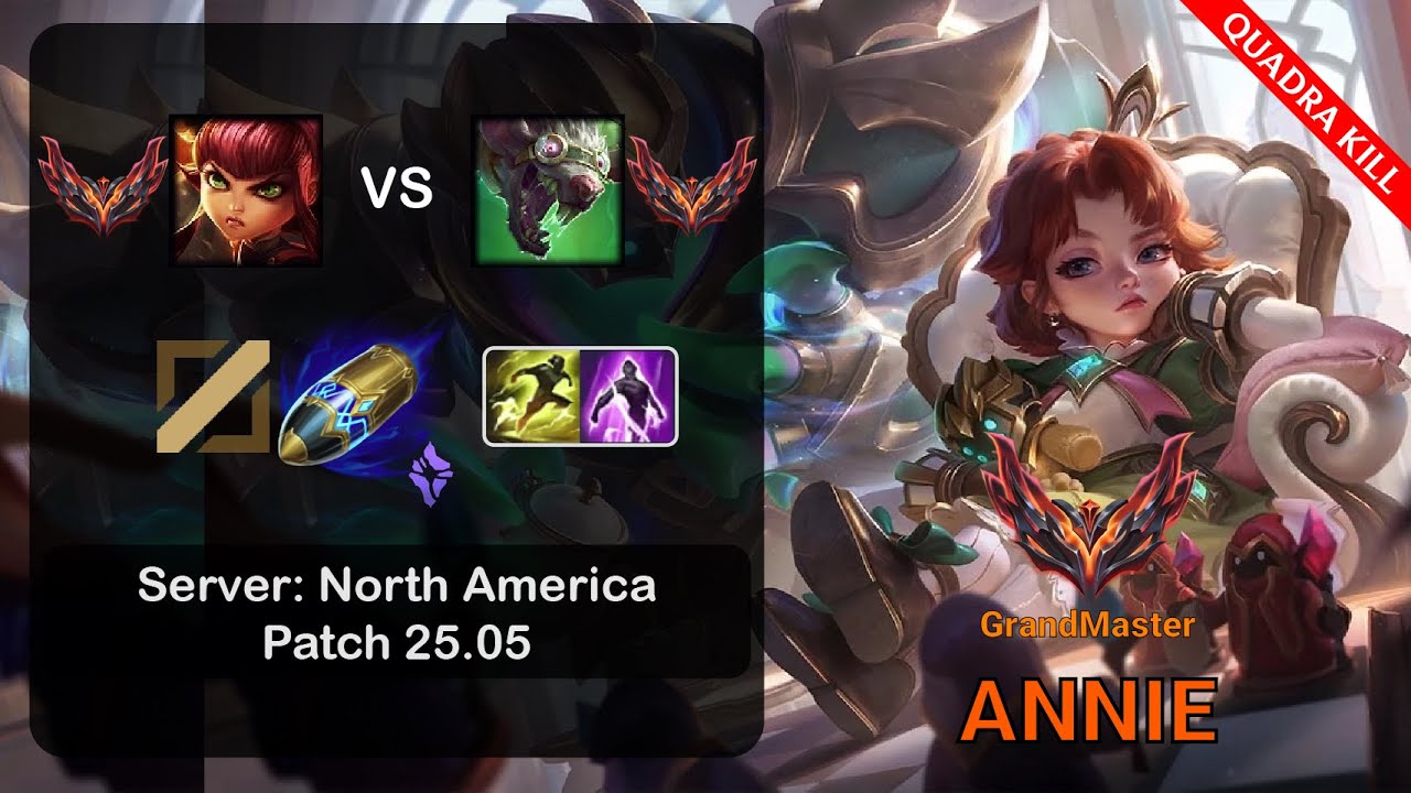 Annie Mid vs Twitch - NA GrandMaster - Patch 25.05