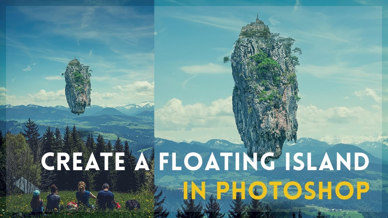 Create a Floating Island Castle | Photoshop Tutorial