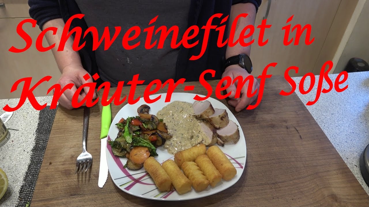 Schweinefilet in Kräuter-Senf Soße - Der Grilljunky 843