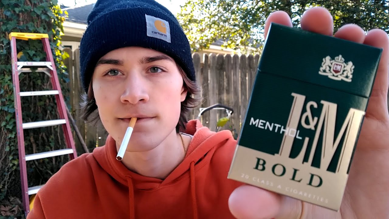 Smoking a L&M Green Bold Cigarette - Review