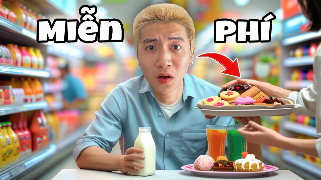 Một Ng&agrave;y Ăn Hết Đồ Ăn Được Miễn Ph&iacute; | H&M CHANNEL | Phần 2