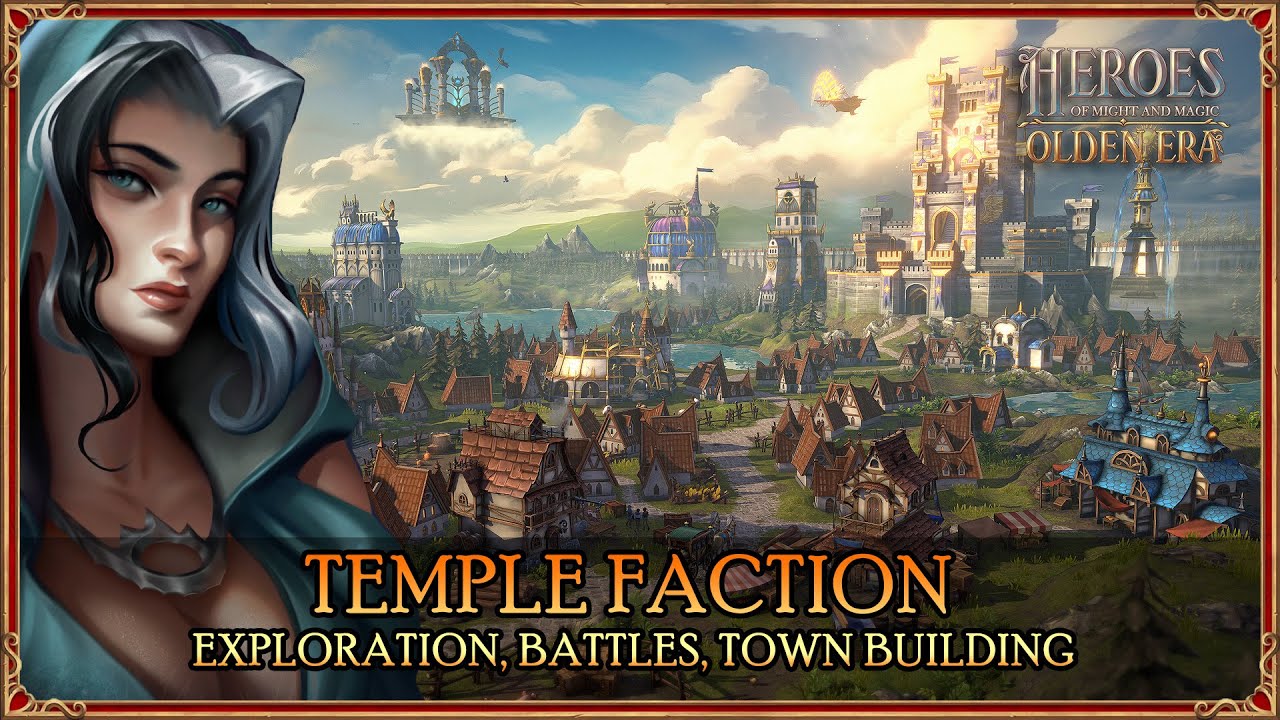 HoMM: Olden Era - Temple faction exclusive gameplay - exploration, battles, town building