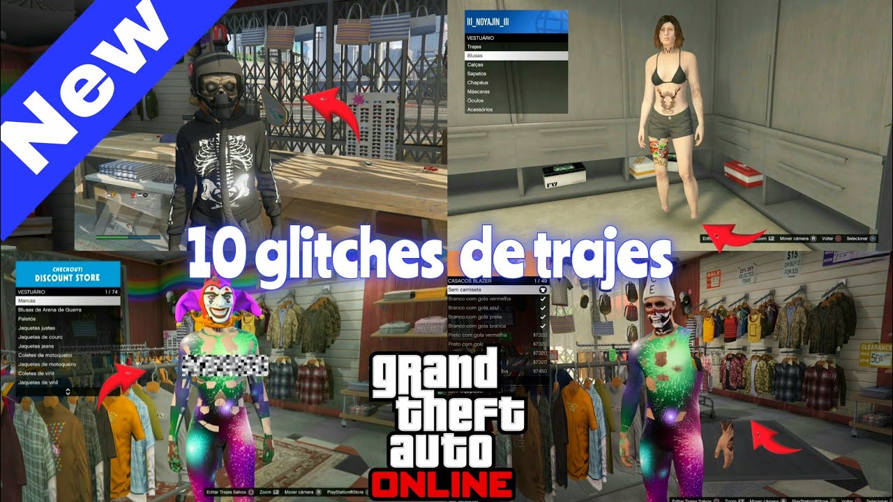 *NEW* 10 GLITCHES INSANOS DE TRAJES SOLO NA SESSÃO NO GTA5 ONLINE ( FÁCIL E RÁPIDO)