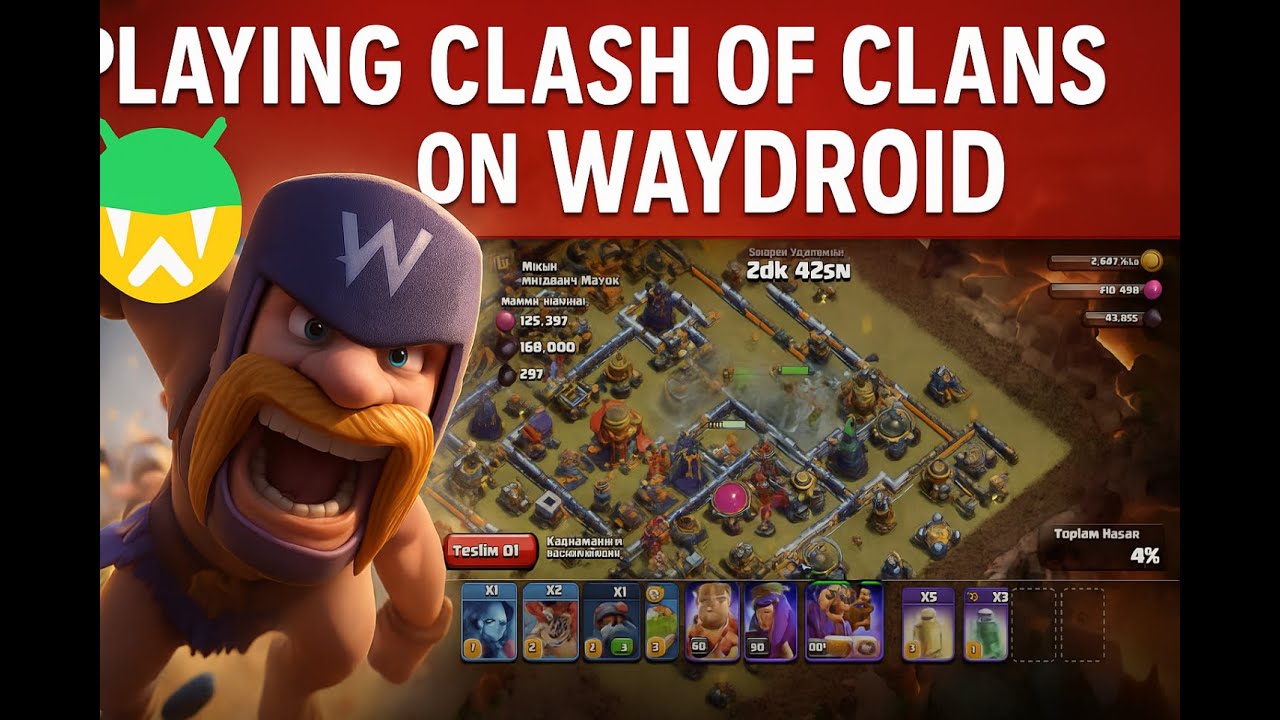 Played Clash of Clans on Waydroid